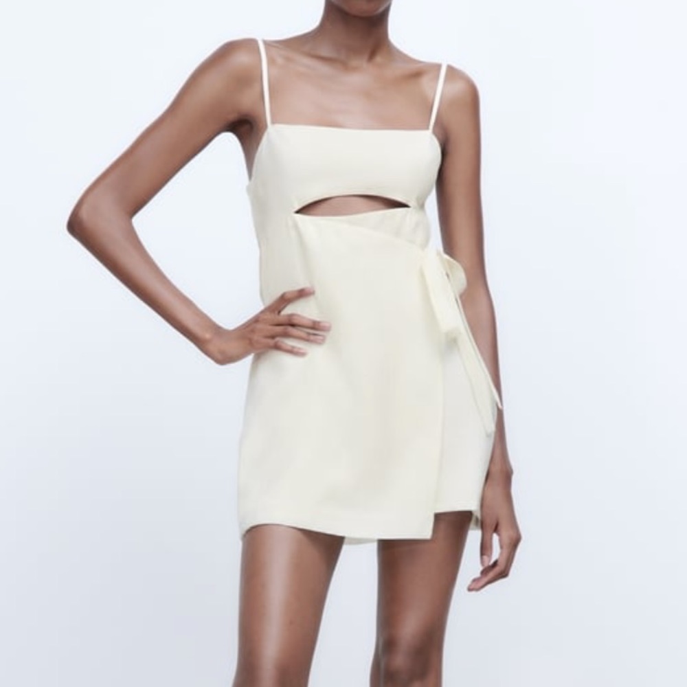 Cut Out Jumpsuit Mini White Dress